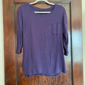 Purple Cynthia Rowley 3/4 length sleeves. Sz Small